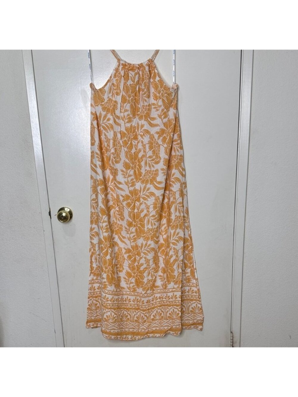 Blue Island Yellow and White Floral Maxi Dress